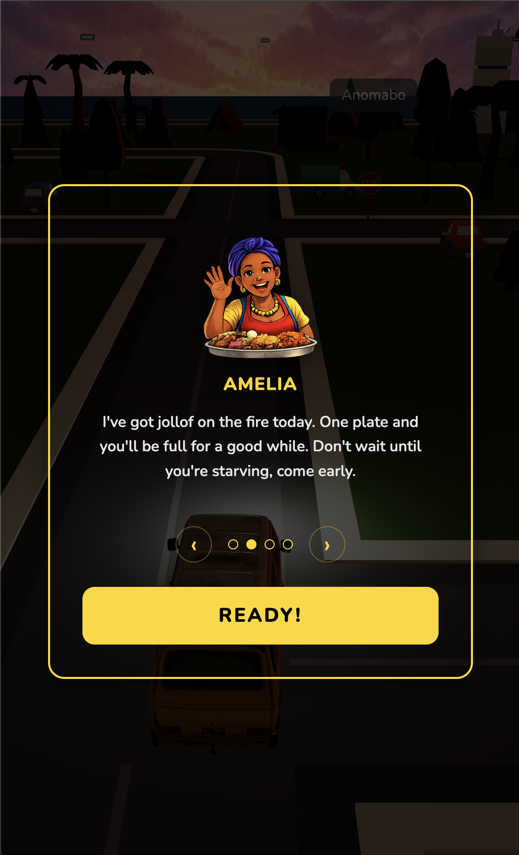 Amelia offers you food